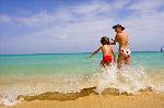 Spielen am Strand