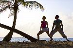Gymnastik am Strand