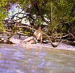 Frau am Strand
