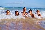 Familie im Meer