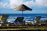 Liegen am Strand