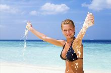 Frau am Strand