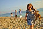Familie am Strand