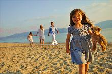 Familie am Strand