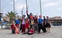 Kinder Piraten am Strand von Kos