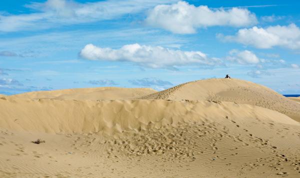 Ausblick auf gelbsandige Dünen