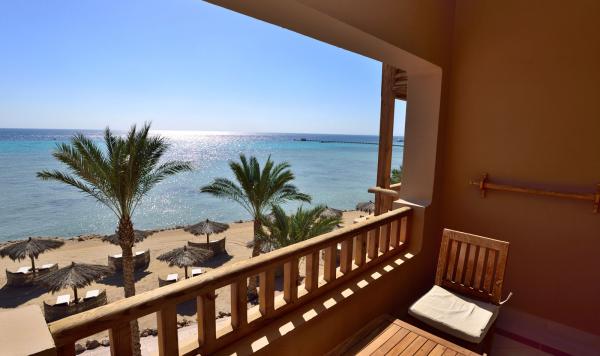 Blick vom Balkon auf das Meer