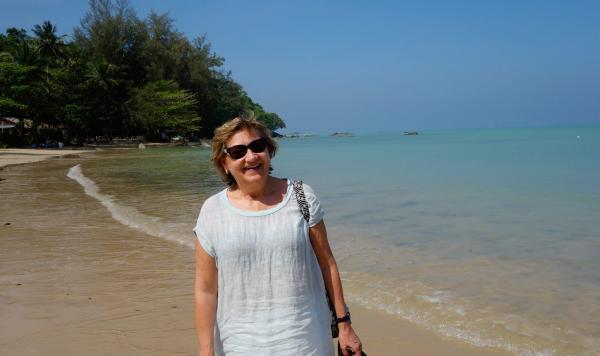 Cluburlaub Mitarbeiterin Renate am Strand