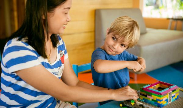 Spaß beim Lego-Spielen