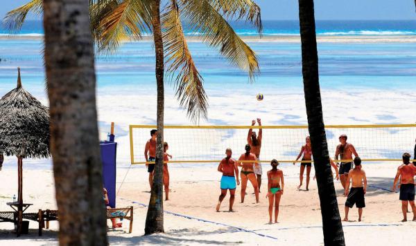 Beachvolleyball am Strand