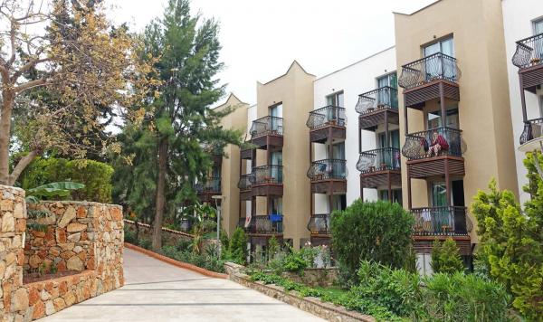 Blick auf die Zimmer