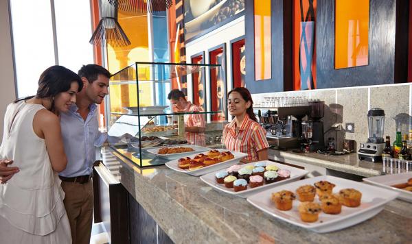 Gebäcktheke im Capuchino