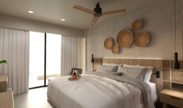 Schlafzimmer mit Doppelbett