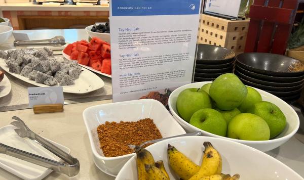 Obst mit Krabbensalz