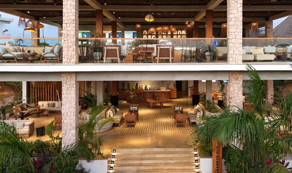 Restaurant mit oberer Etage