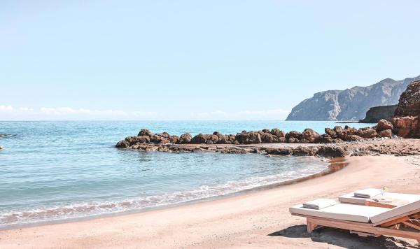 Liegen am Strand