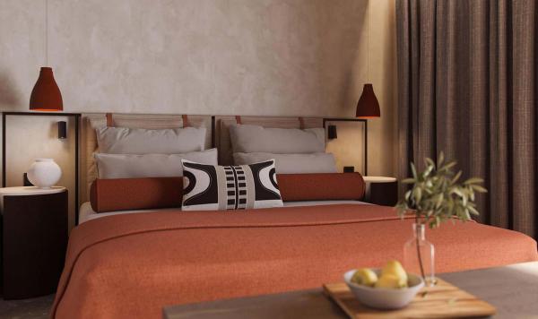 Schlafzimmer mit Doppelbett