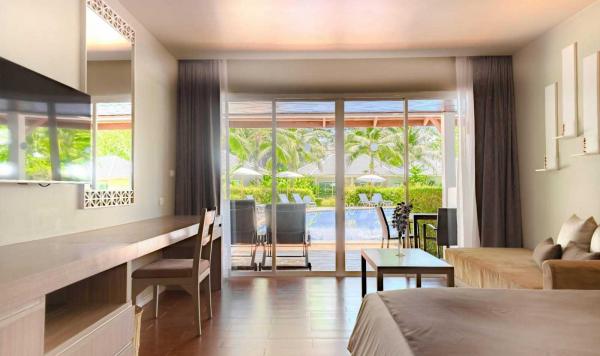 Zimmer mit Poolblick