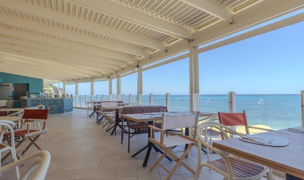Toller Meerblick aus dem Strandrestaurant