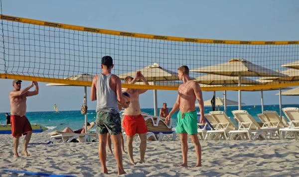 Beachvolleyball am Strand