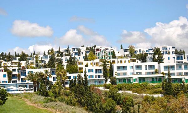 Wohnblocks der Anlage