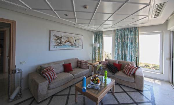 Wohnzimmer in der Suite