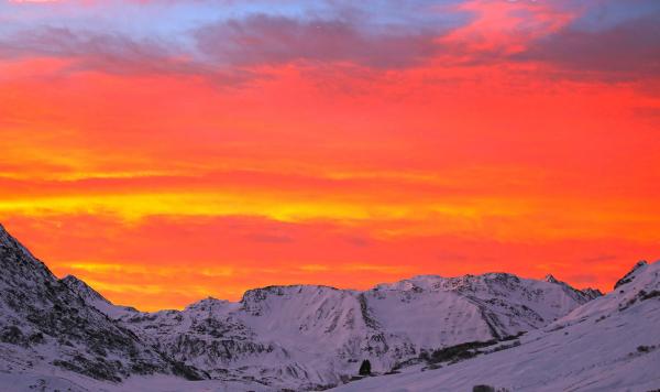 Abendrot in den Bergen