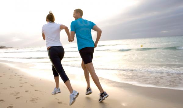 Joggen am Strand