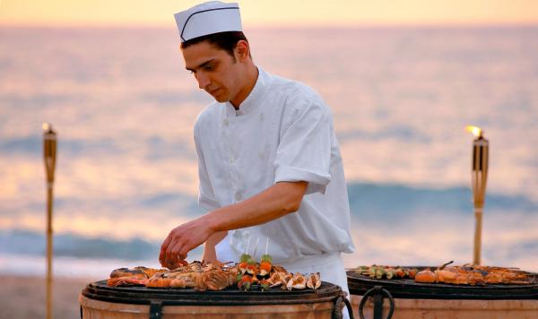 Gegrilltes am Strand