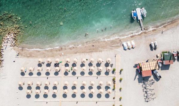 Luftaufnahme vom Strand