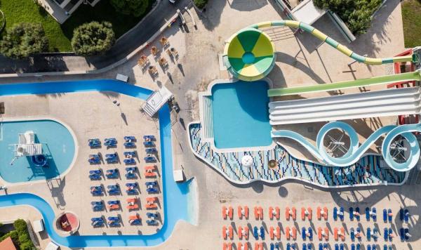 Wasserrutschen von oben