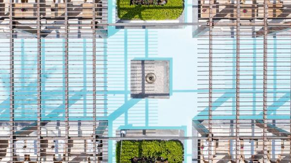 Hauptrestaurant von oben