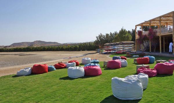 Sitzsäcke am Strand