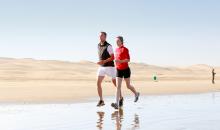 Joggen am Strand