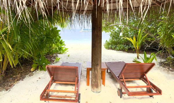 Eigene Liegen von den Strandbungalow