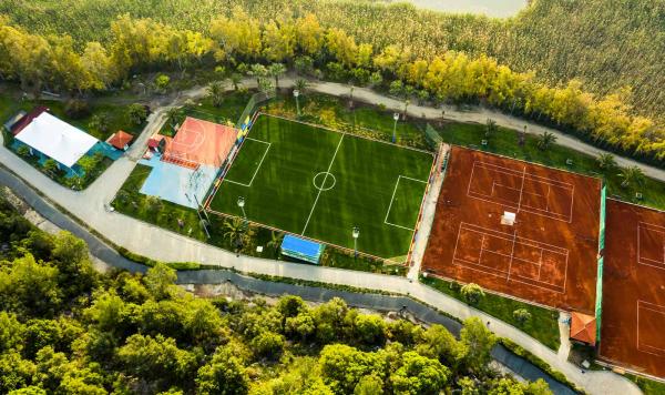 Luftaufnahme Sportplätze