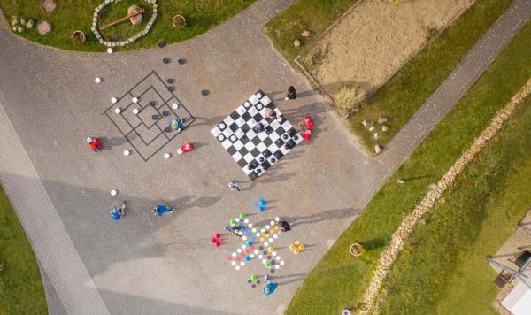 Spielplatz Luftaufnahme