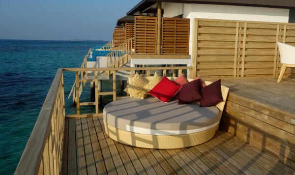 Außenbereich Wasserbungalows