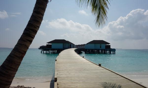 Steg zu Wasserbungalows