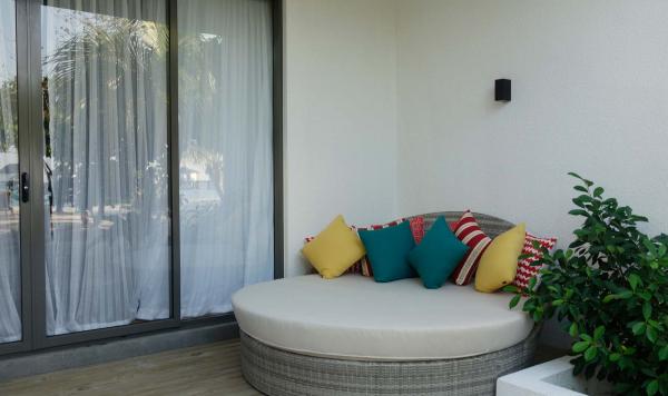 Relaxbereich im Bungalow