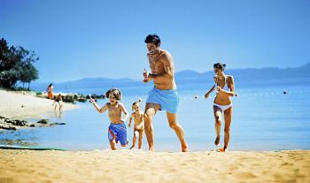 Familie am Strand