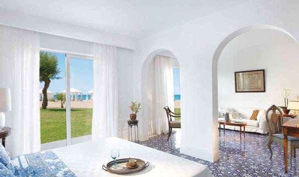 Wohnbereich mit Blick auf den Strand