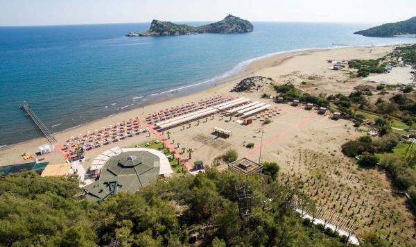 Blick von Oben auf den Sandstrand