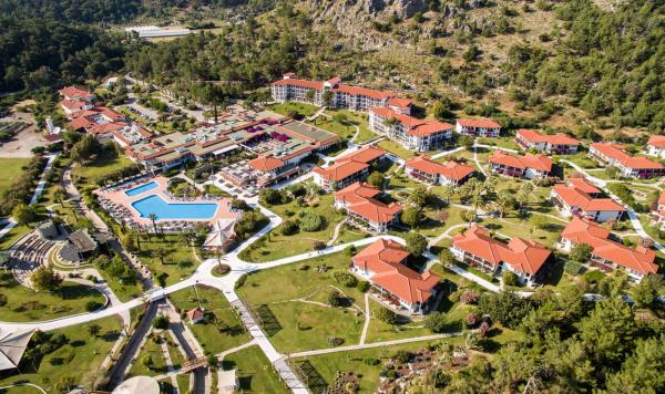 Blick von Oben auf das Hotel