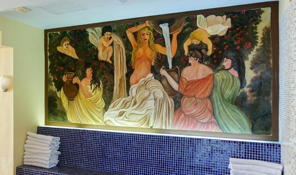 Liebevoll gestaltete Wandmalereien