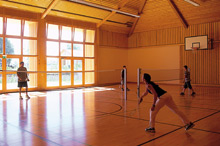 Badminton in der Halle