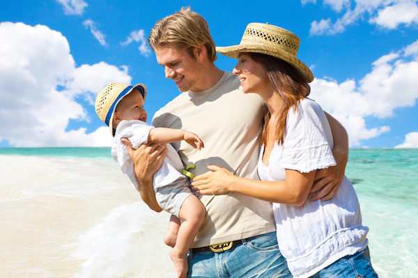 Familie am Strand