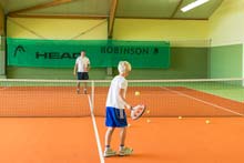 Tennisplätze in der Halle