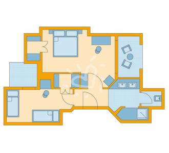 Zimmerskizze Pamfilya Family Room Classic Balcony Variante 2
