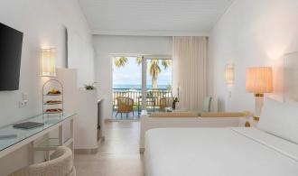 Junior Bungalow Suite Seafront Schlafzimmer
